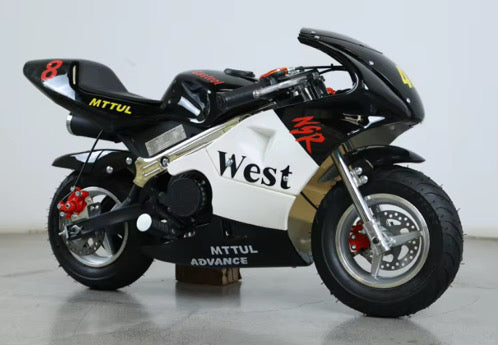 X-M 49cc 2 stroke engine mini pocket bike motorcycle